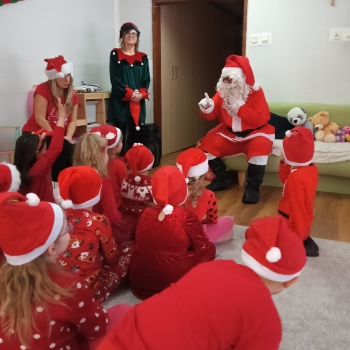 Mikołaj i Wesołek z wizytą Lisków