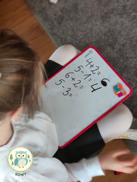 Zabawy matematyczne w grupie Sówek